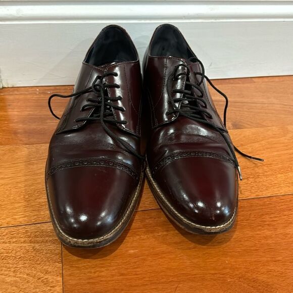 Cole Haan Other - Cole Haan Mens Cap Toe C10840 Burgundy Leather Lace-up Oxfords Madison SZ 10.5M